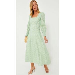 Tuckernuck Hyacinth House Jardin Floral Johanna Maxi Midi Long Sleeve Dress